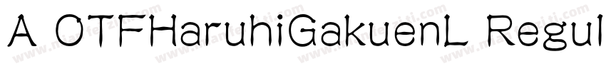 A OTFHaruhiGakuenL Regular字体转换